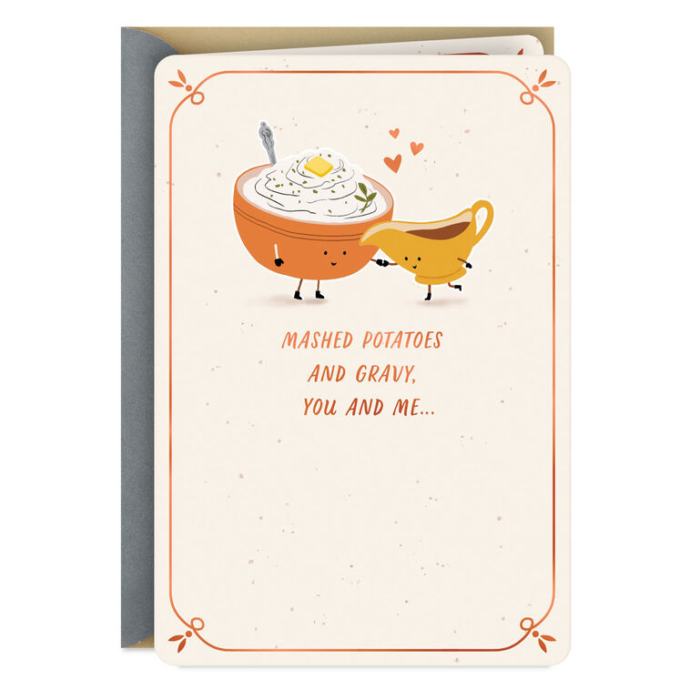 We Just Go Together Romantic Thanksgiving Card