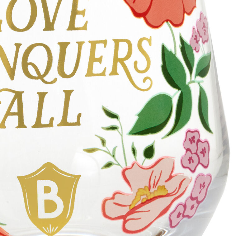 Bridgerton Love Conquers All Stemless Wine Glass, , large image number 4