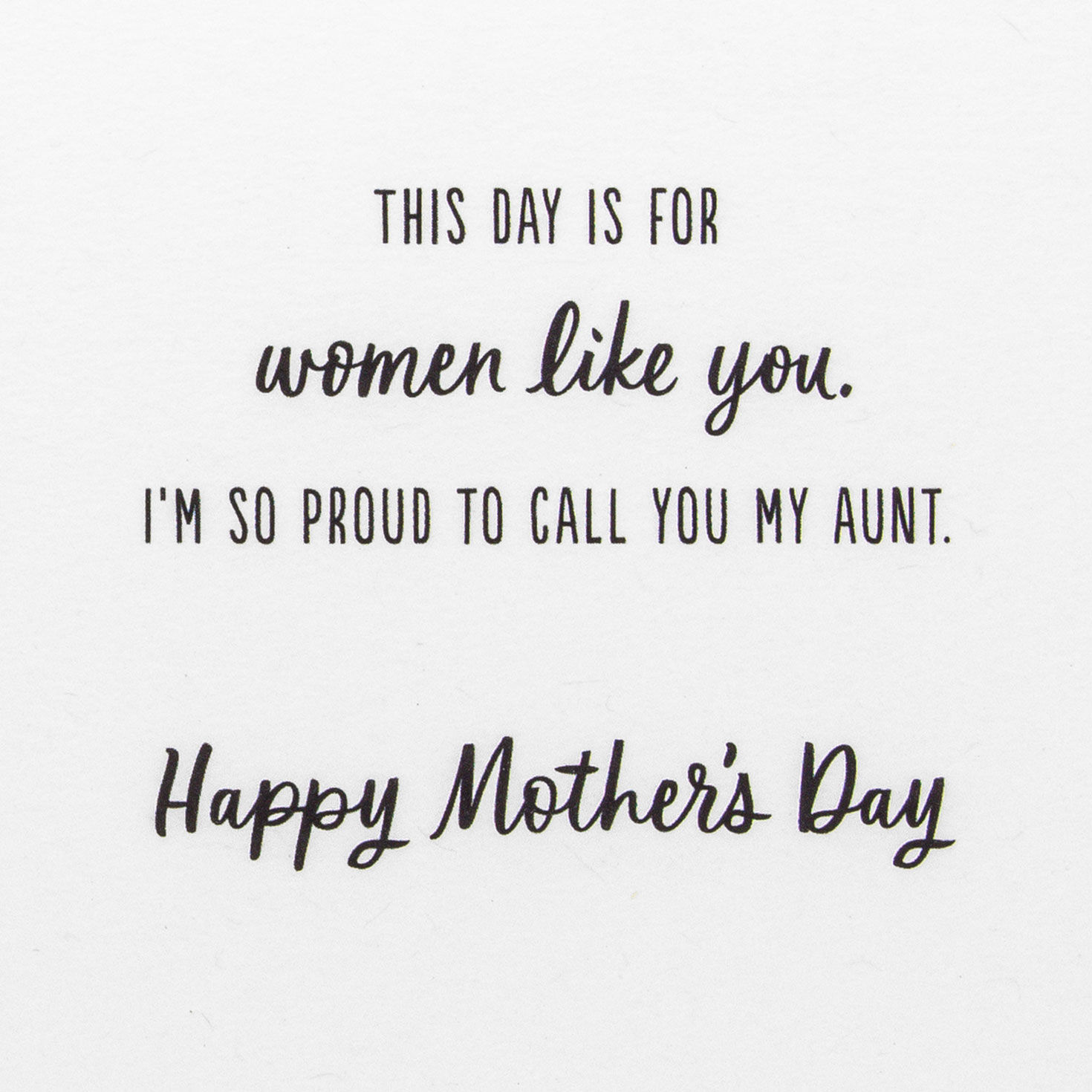 Watercolor Pink and Red Flowers Mother's Day Card for Aunt Sentiment image number 2