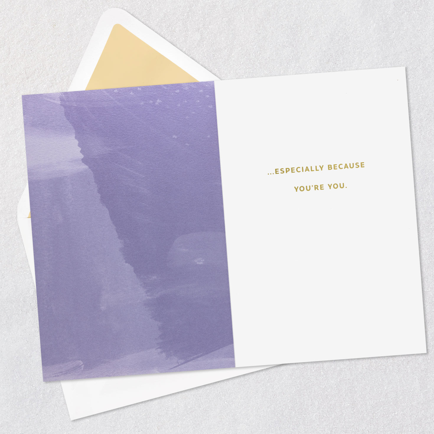 Rows of Watercolor Hearts Love Card Open card with envelope image number 3