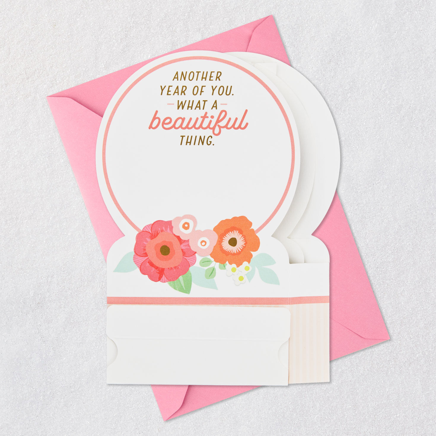 Happy Birthday Floral Snow Globe Musical 3D Pop-Up Birthday Card With Motion, , large image number 7