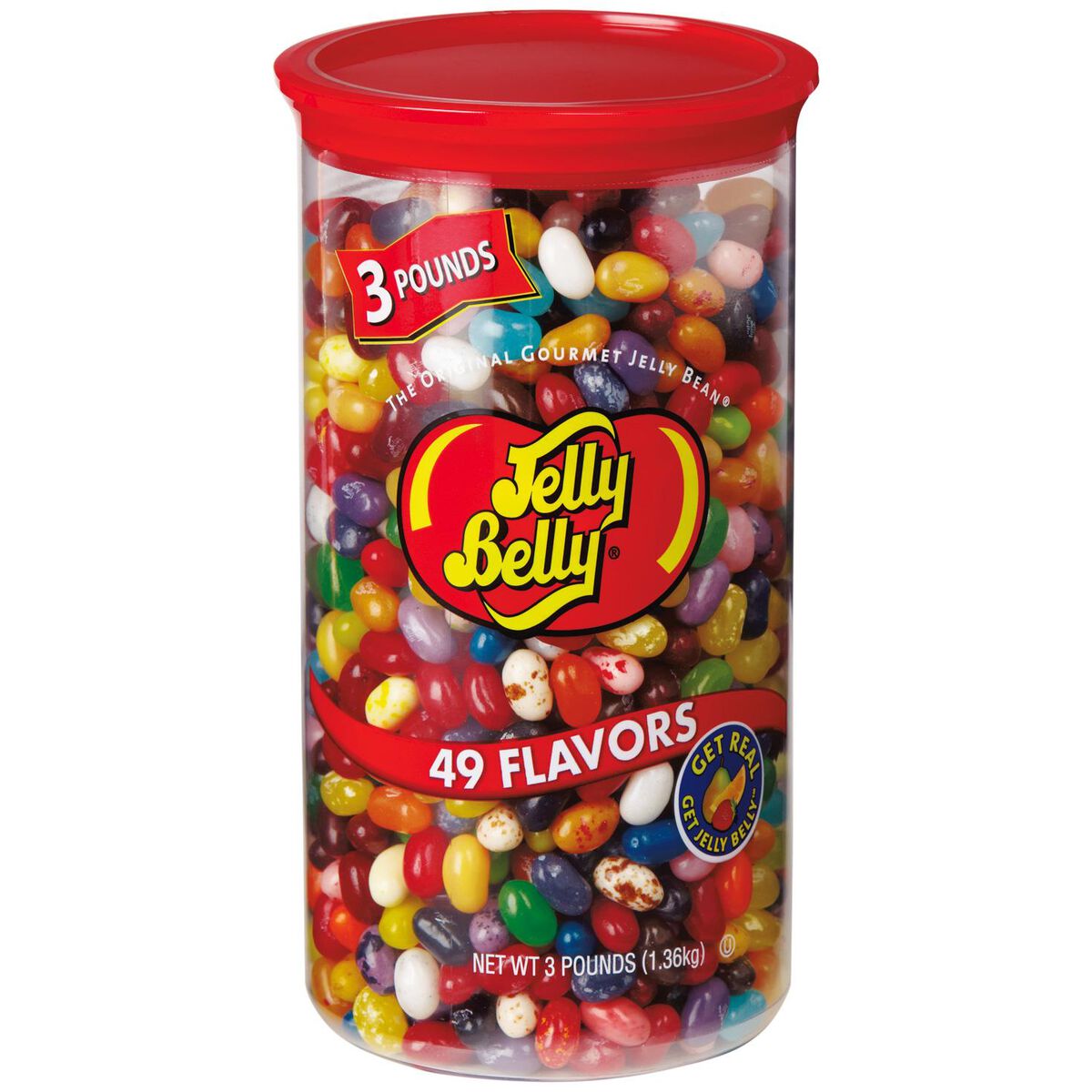 Jelly Belly 49 Assorted Flavors Jelly Beans, 48 oz. Can Candy