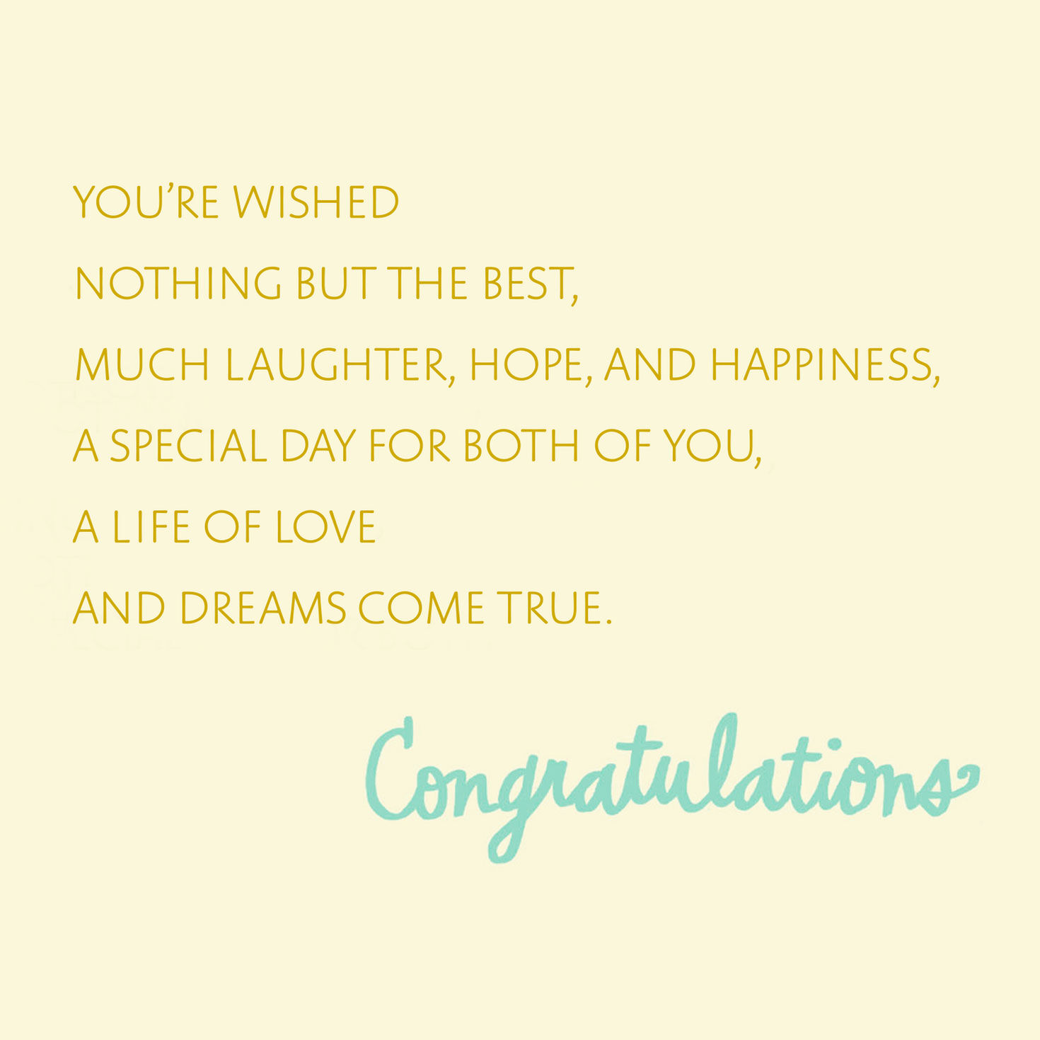 Sparkly Heart Garland Wedding Congratulations Card  image number 2