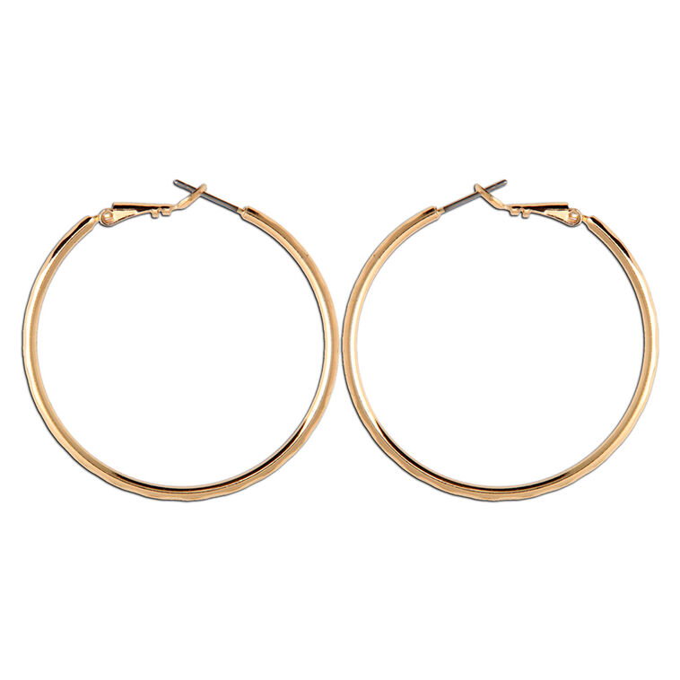 Rain Jewelry Gold Wire Hoop Earrings, Gold, large image number 1
