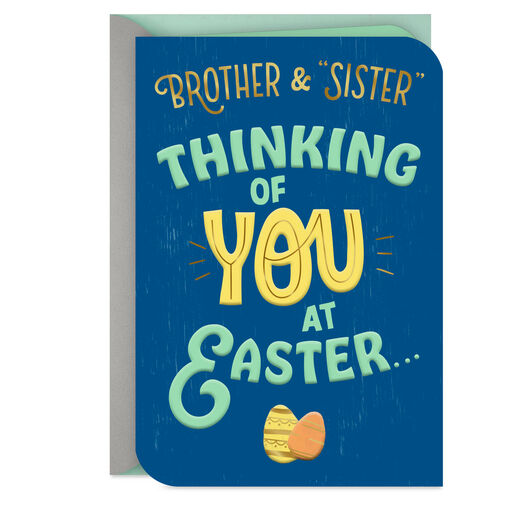 Joy, Peace and Love Easter Card for Brother and His Wife, 