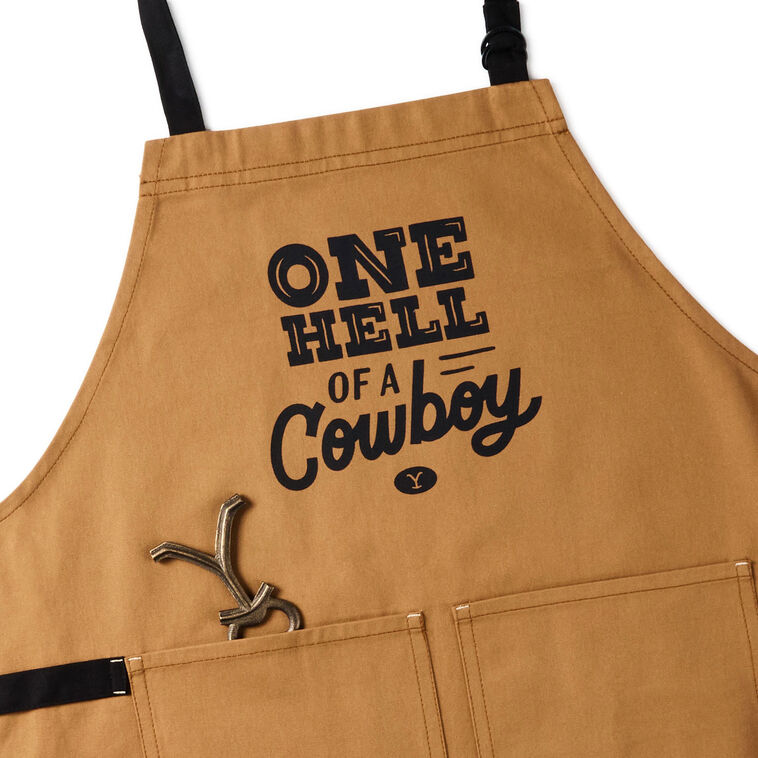 Yellowstone Canvas Apron and Bottle Opener closeup view image number 2
