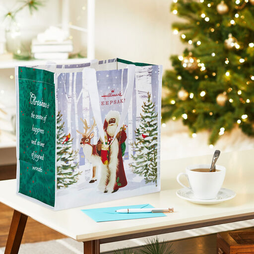 Father Christmas Reusable Tote Bag, 13.75", 