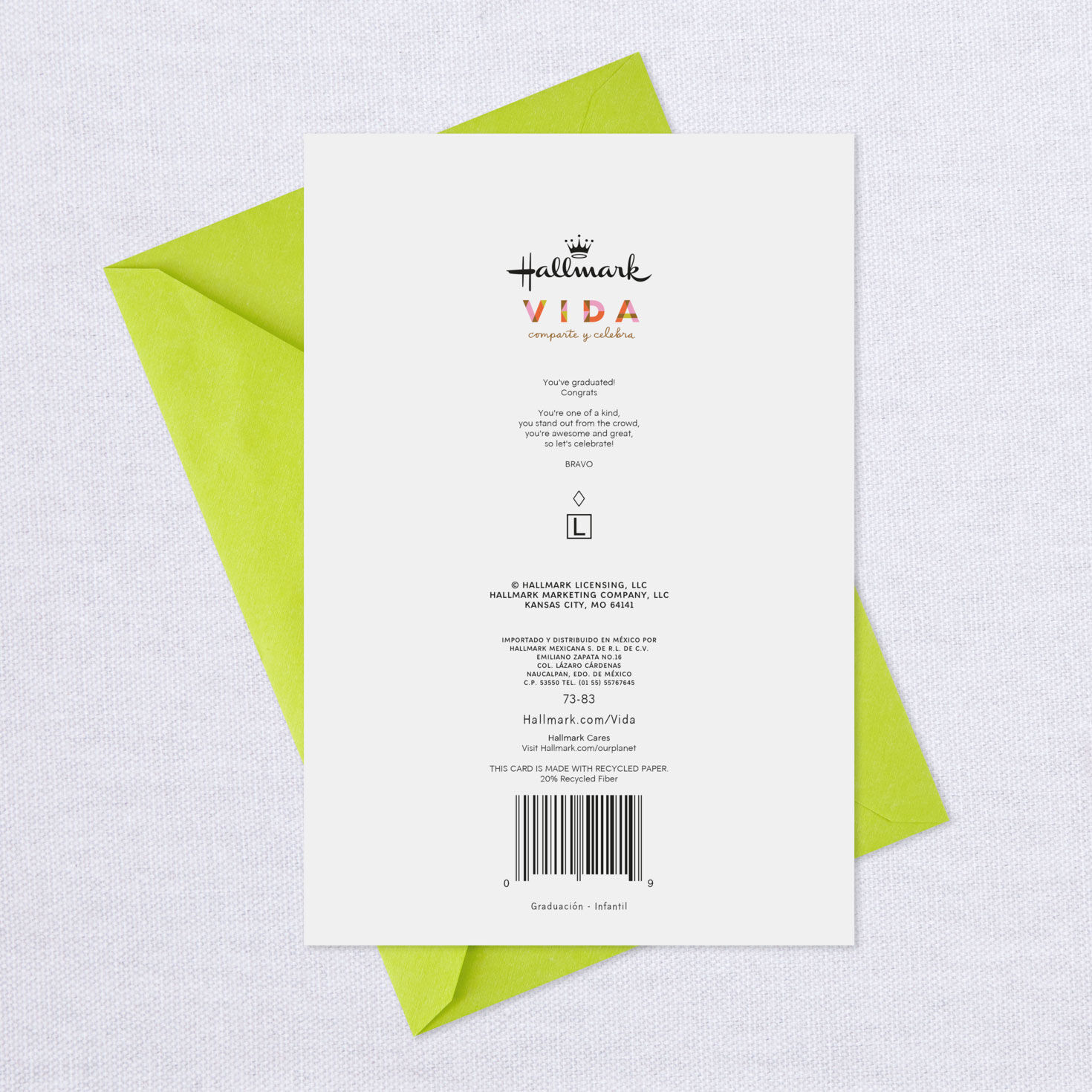 Mortarboard and Stars Spanish-Language Graduation Card, , large image number 7