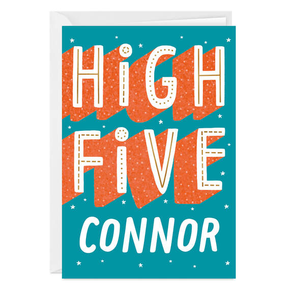 High Five Folded Congratulations Photo Card, , large image number 1