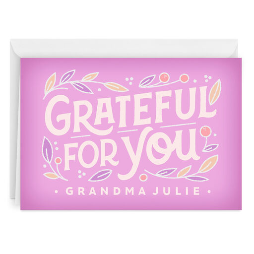 Personalized Grateful for You Card, 
