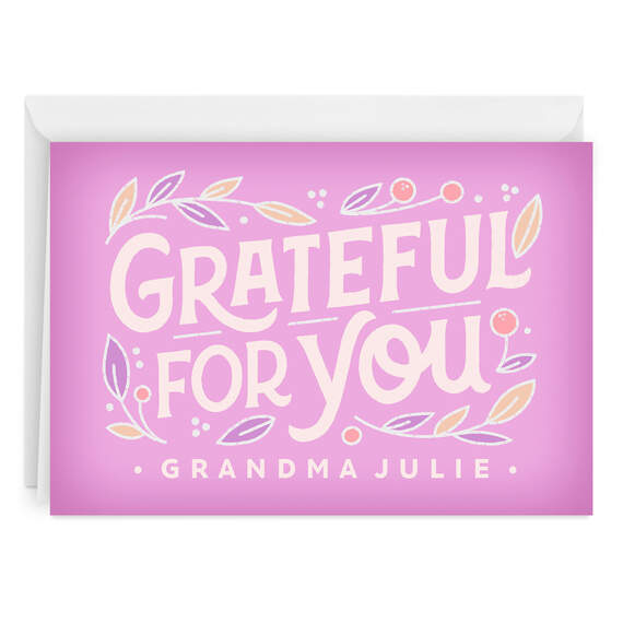 Personalized Grateful for You Card
