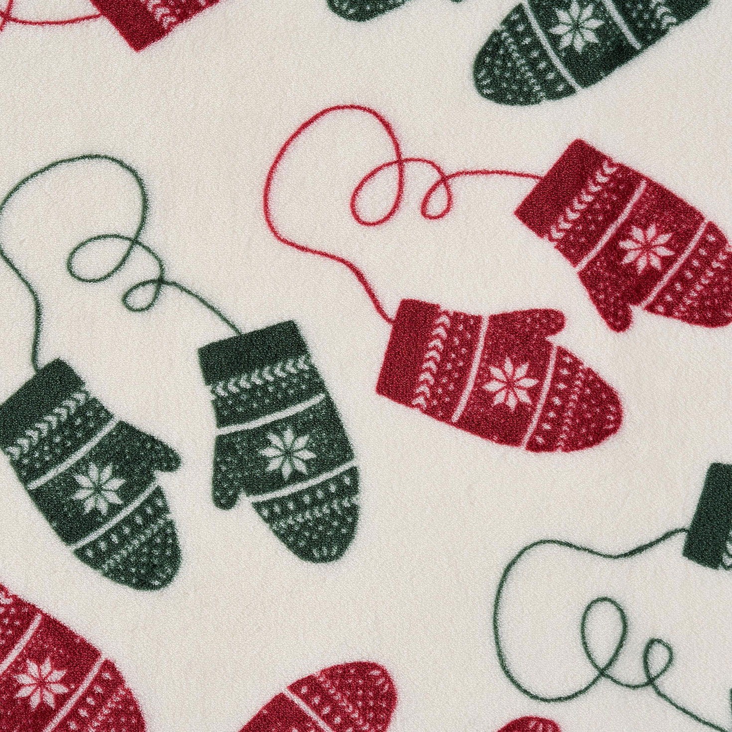 Hallmark Holiday Mittens Plush Throw - 50x70 upclose detail image number 3