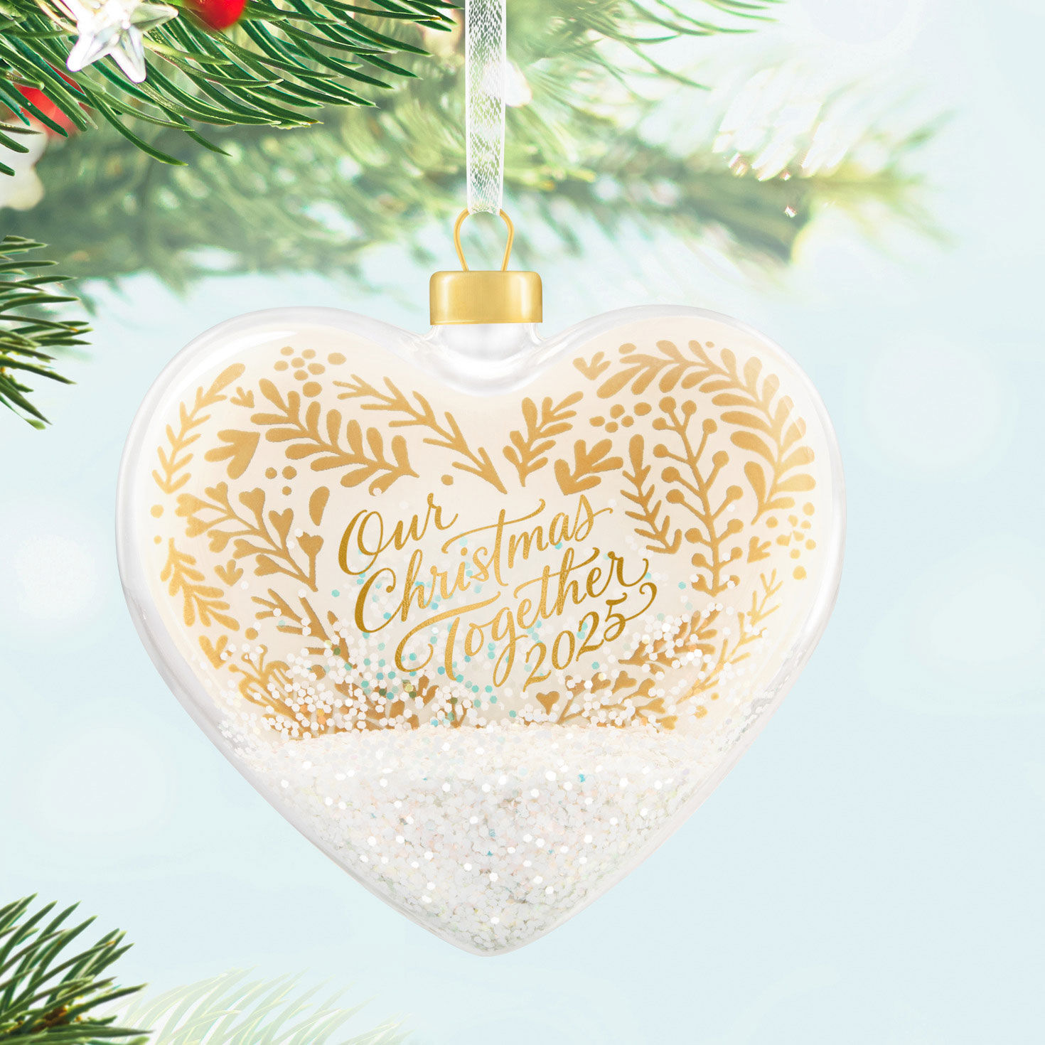 Our Christmas Together 2025 Glass Ornament for only USD 23.99 | Hallmark
