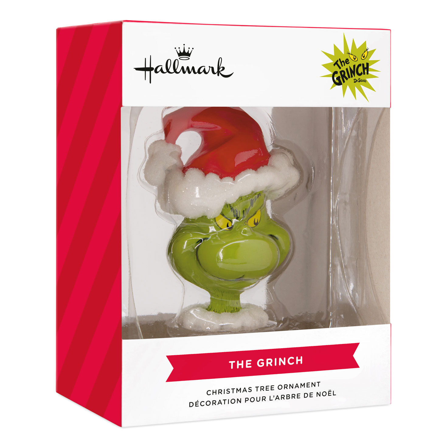 Grinch in Santa Hat Christmas Ornament  image number 5