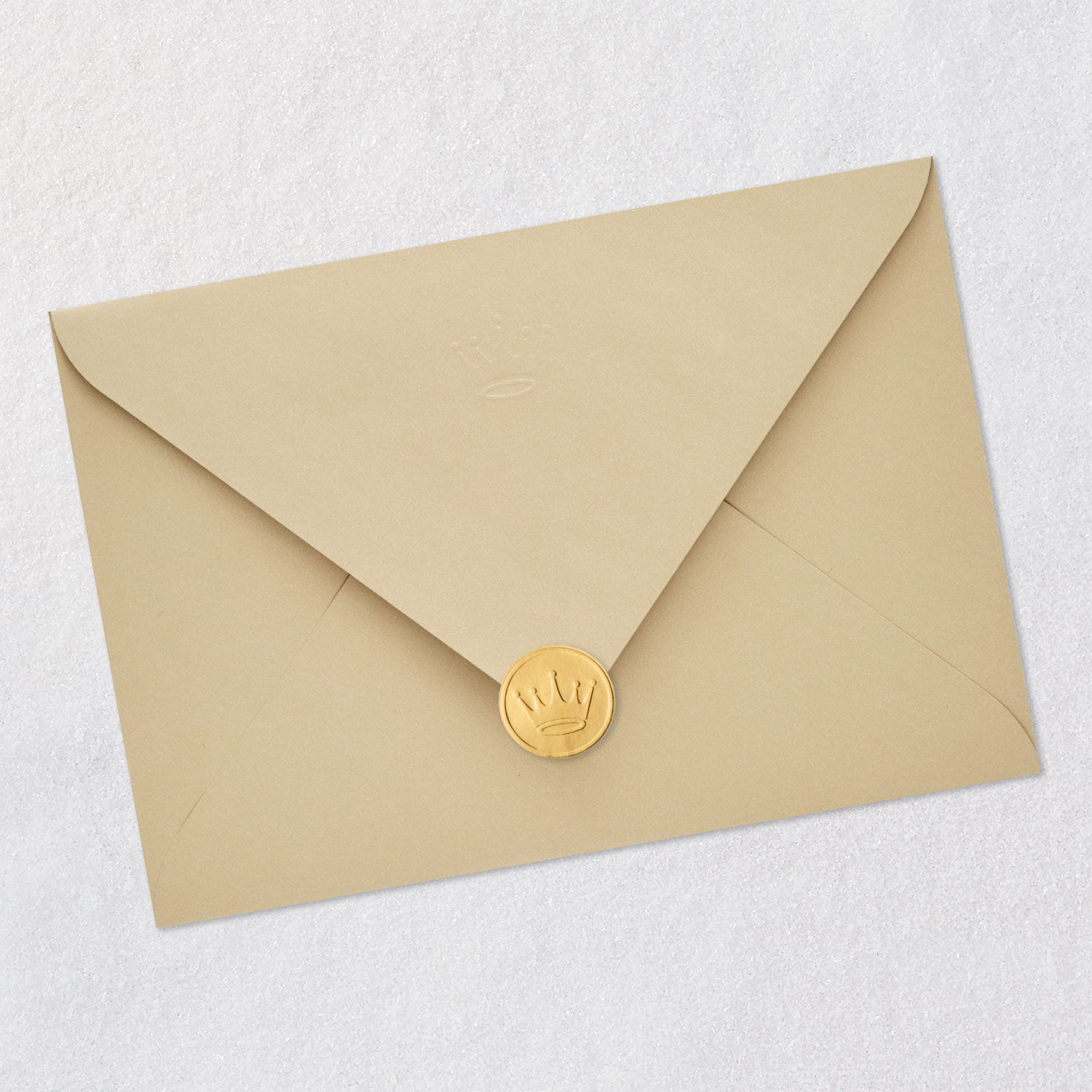 Gold Lettering on Black Romantic Father's Day Card Envelope Back with Seal image number 9