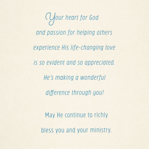 Thanking God for Your Service Religious Clergy Appreciation Card, 