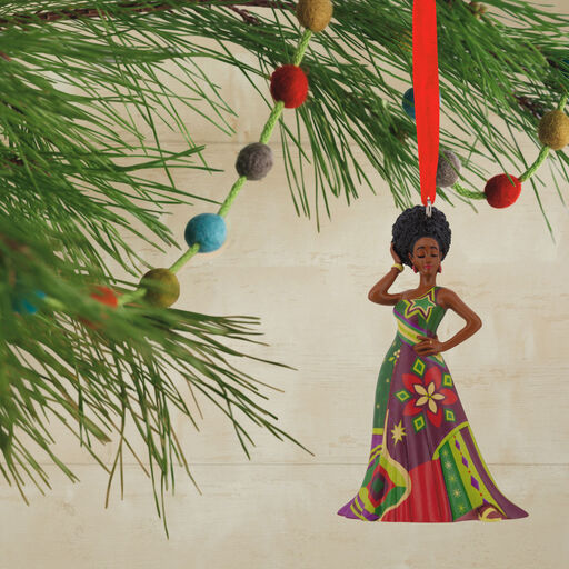 Mahogany Black Fashion Woman Hallmark Ornament, 
