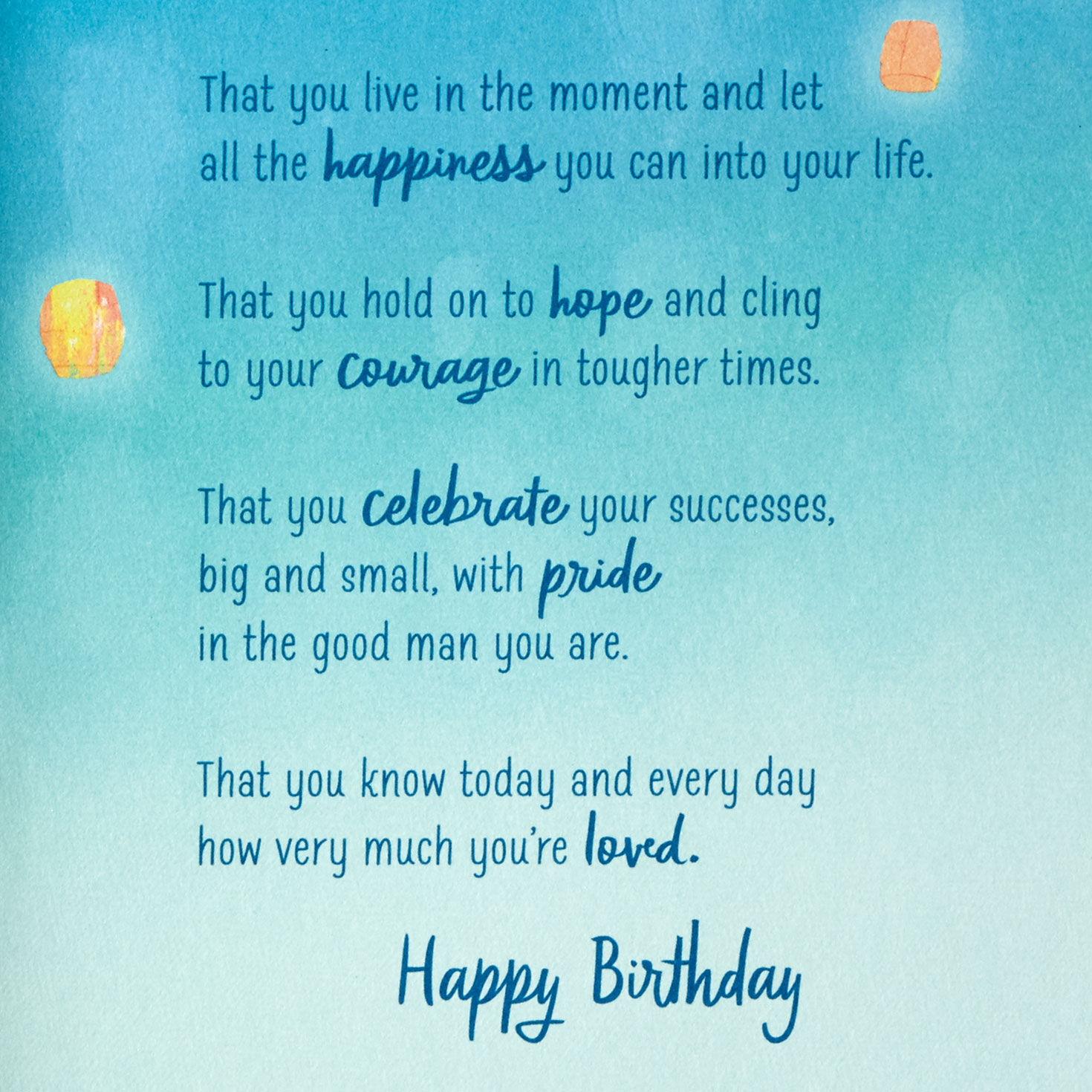 Let All the Happiness Into Your Life Birthday Card for Son, , large image number 2