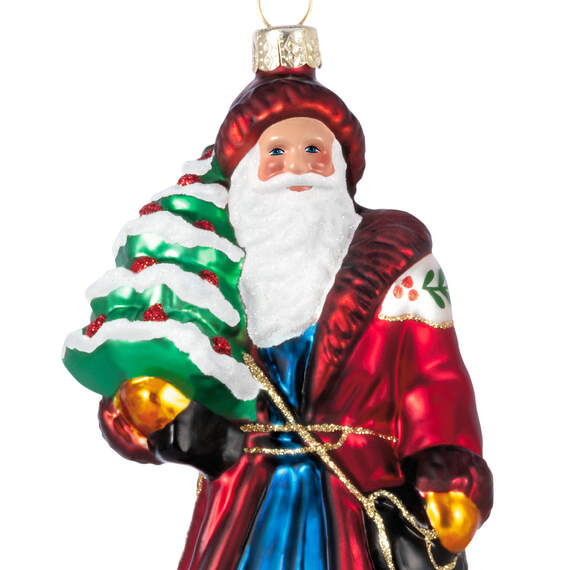 Santa Claus Glass Ornament, , large image number 5