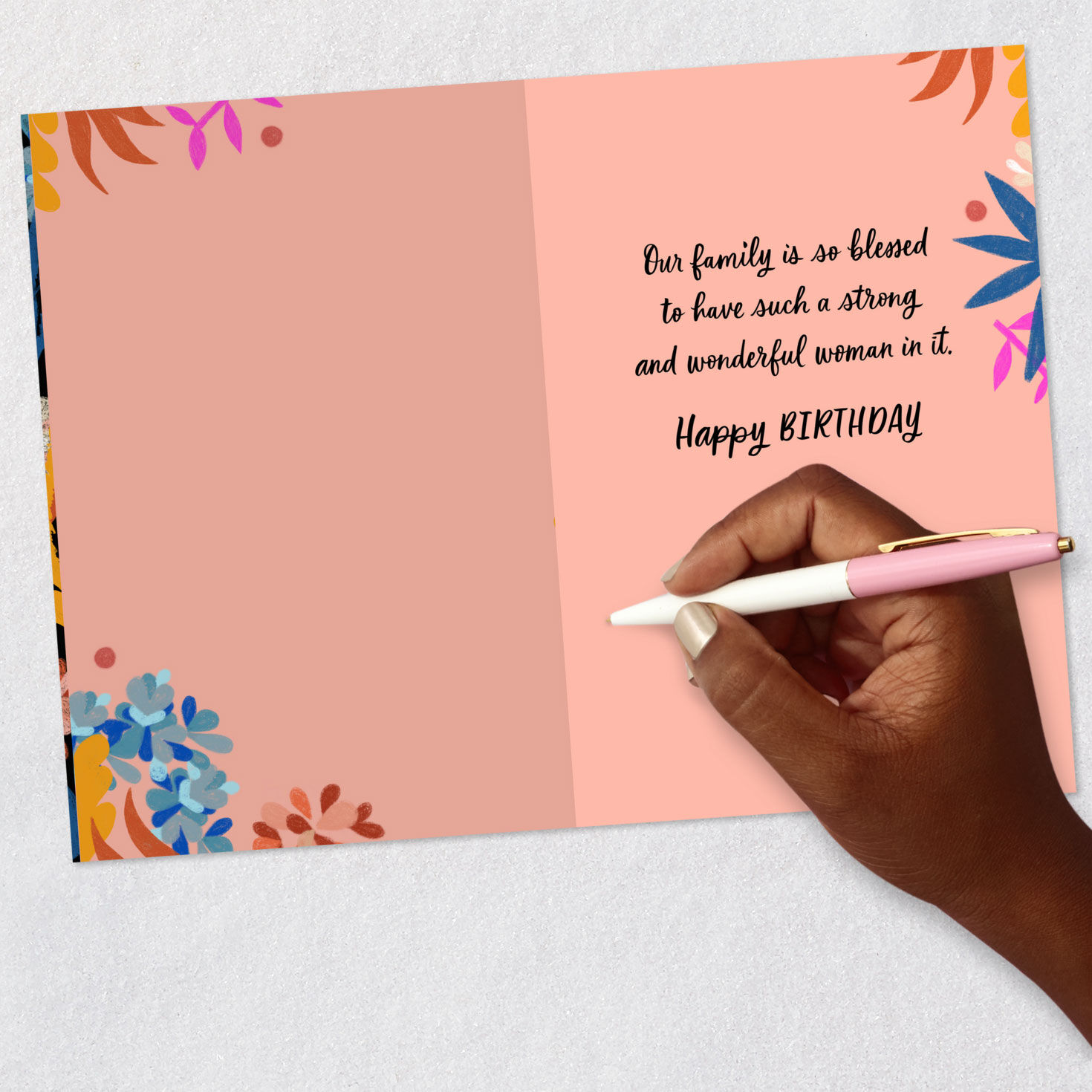 Colorful Flowers Daughter Birthday Card Signing card image number 6