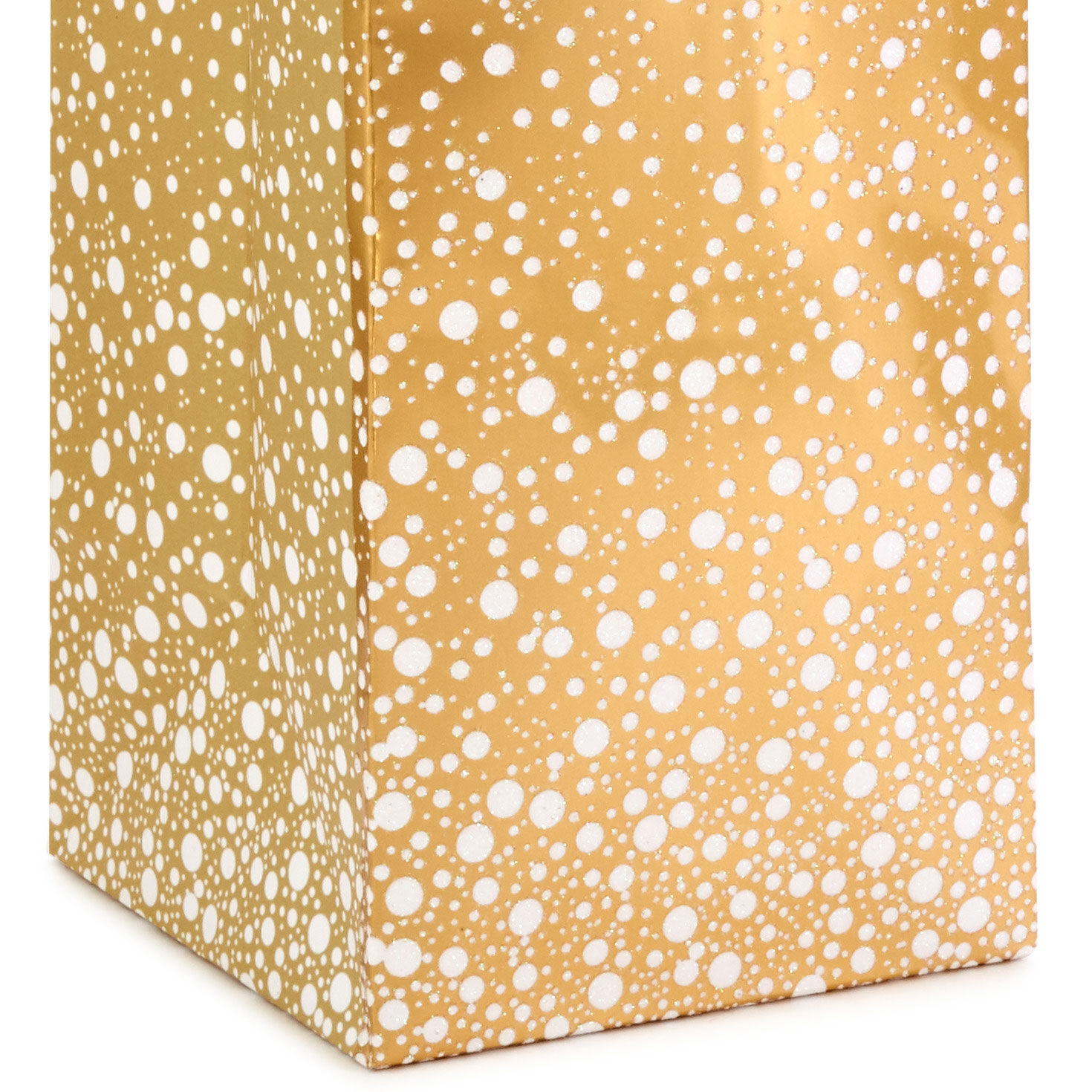 Gold Sparkle Wine Gift Bag Base/Side Detail image number 5