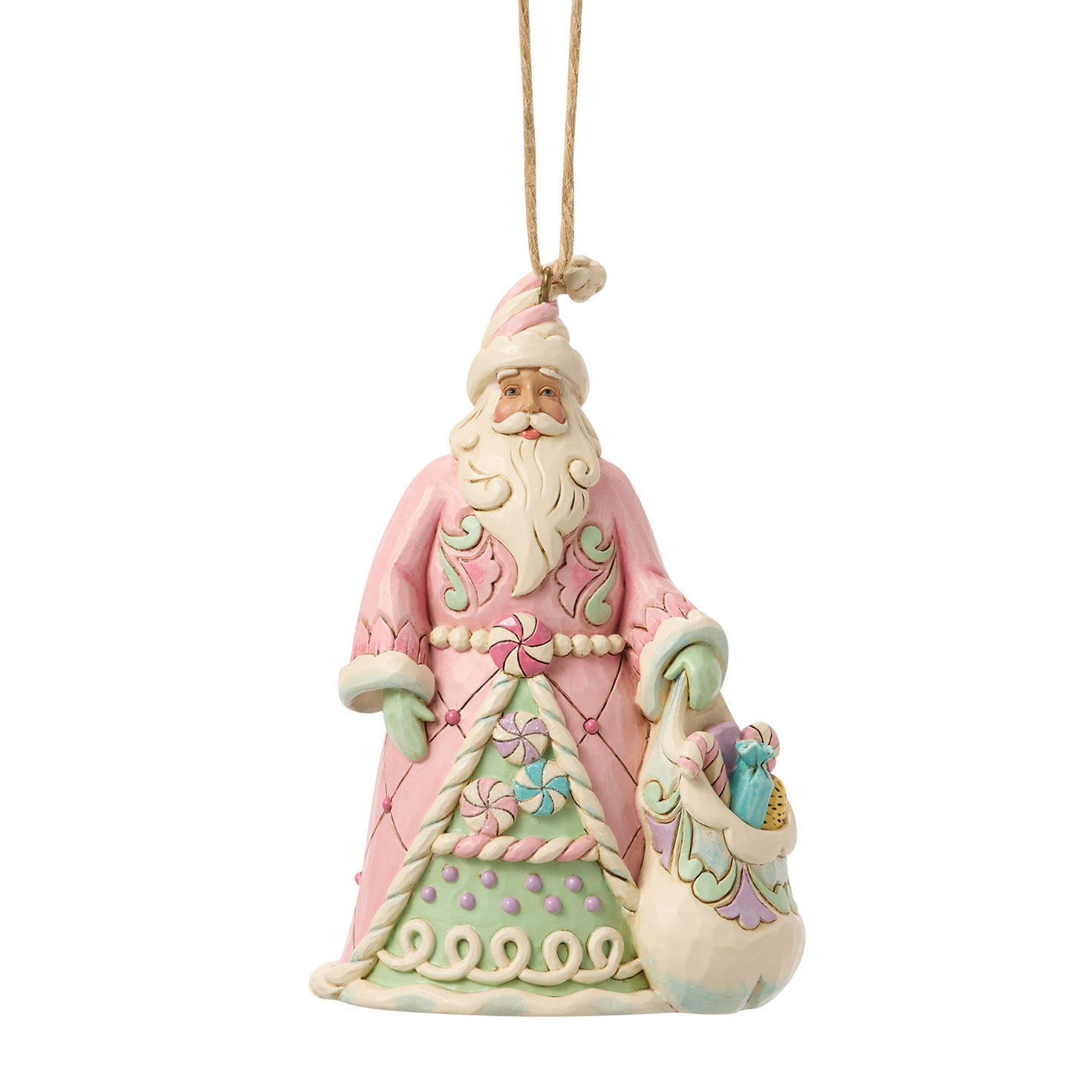 Jim Shore Heartwood Creek Sweets Santa Ornament, 4.5"