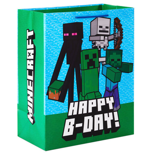 13" Minecraft Large Birthday Gift Bag, 