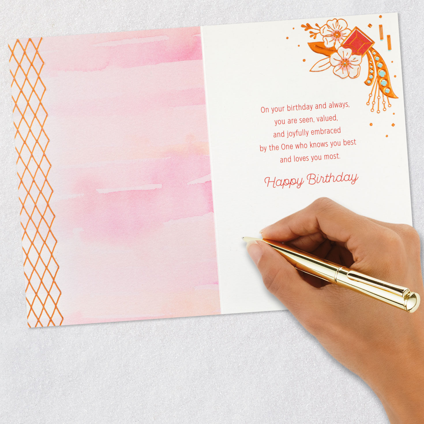 You Are Treasured and Loved Religious Birthday Card, , large image number 6