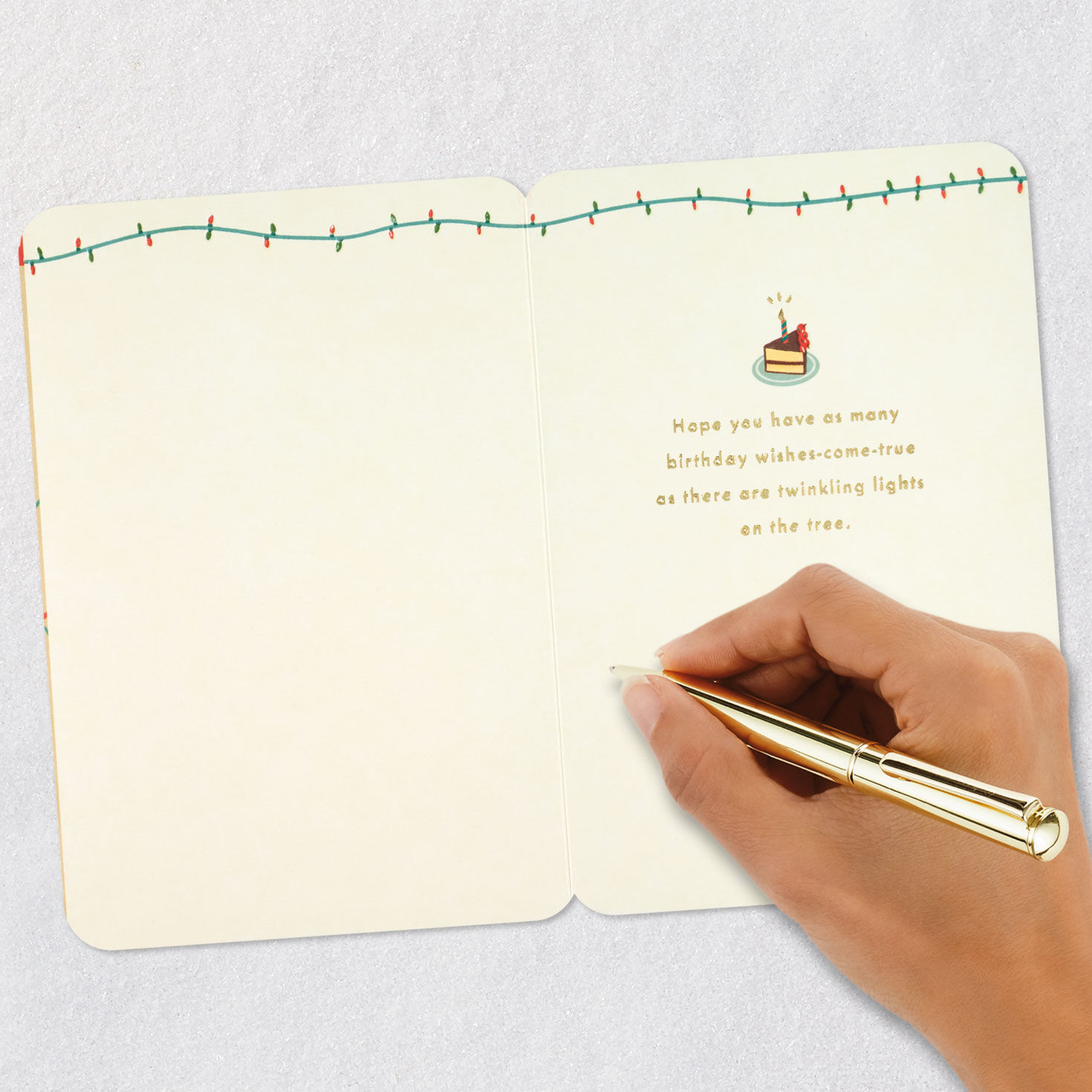 Birthday Cake and Cocoa Christmas Birthday Card Signing card image number 7