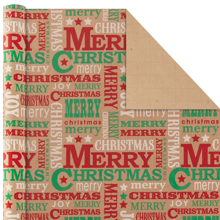 Colorful Kraft Assortment Christmas Wrapping Paper  image number 3