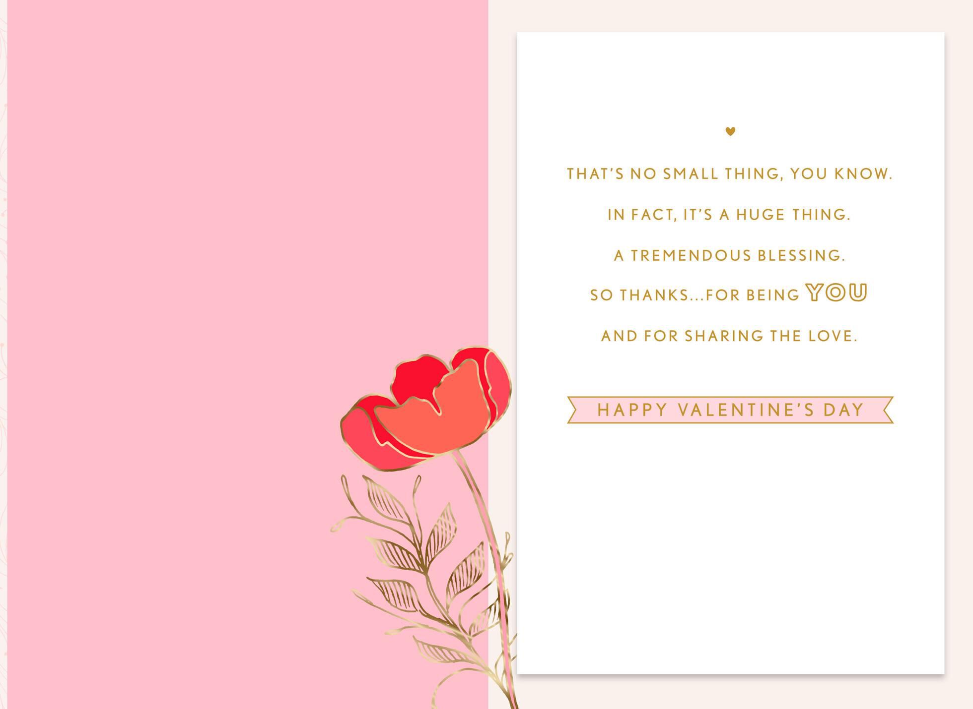 Red Flowers Romantic Valentine's Day Card