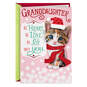 Love and Joy Cute Cat Christmas Card for Granddaughter, , large image number 1