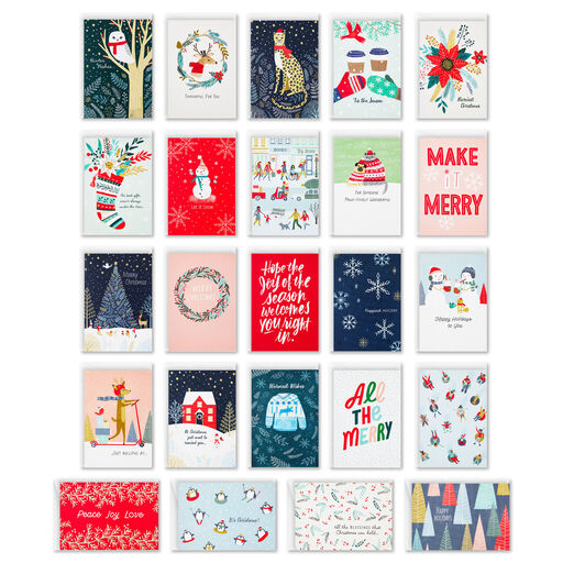 Warm and Cozy Holidays Boxed Christmas Cards Assortment, Pack of 24, 