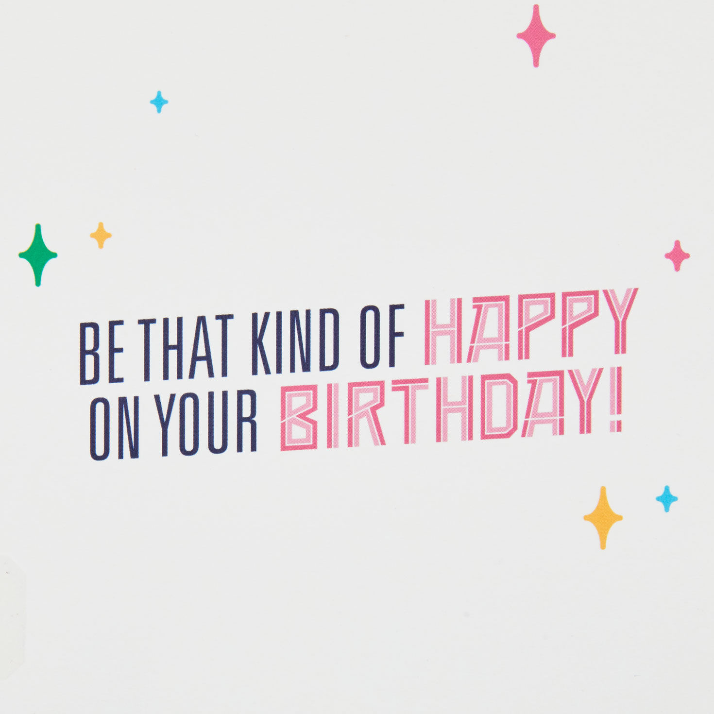 Colorful Lettering and Hamster on Blue Birthday Card Sentiment image number 2