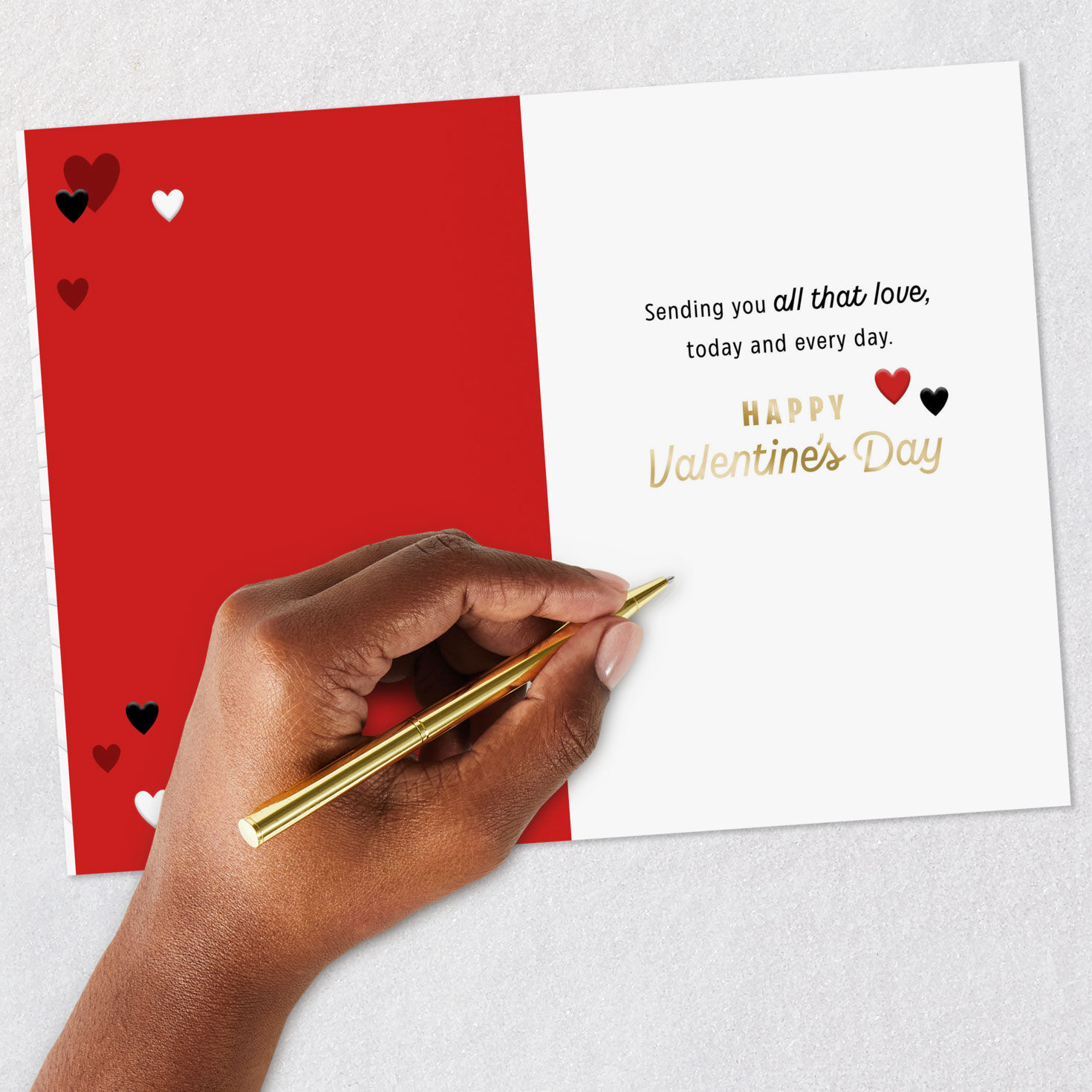 Hearts and Rays Nephew Valentine's Day Card Signing card image number 7