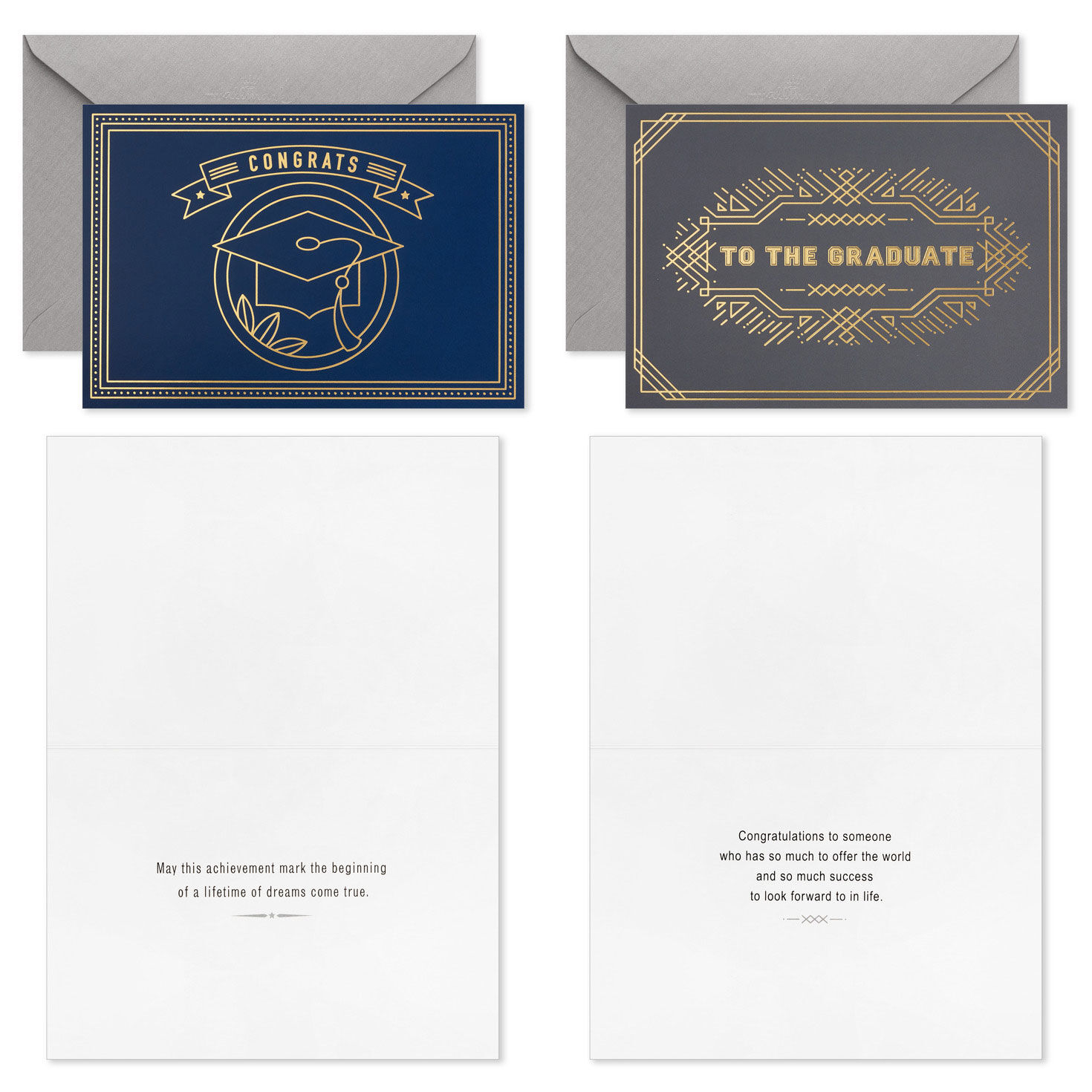 Stately Styles Graduation Cards Assortment, Pack of 16, , large image number 3