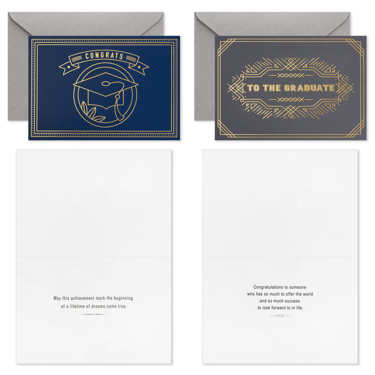 Stately Styles Graduation Cards Assortment, Pack of 16, , large image number 3