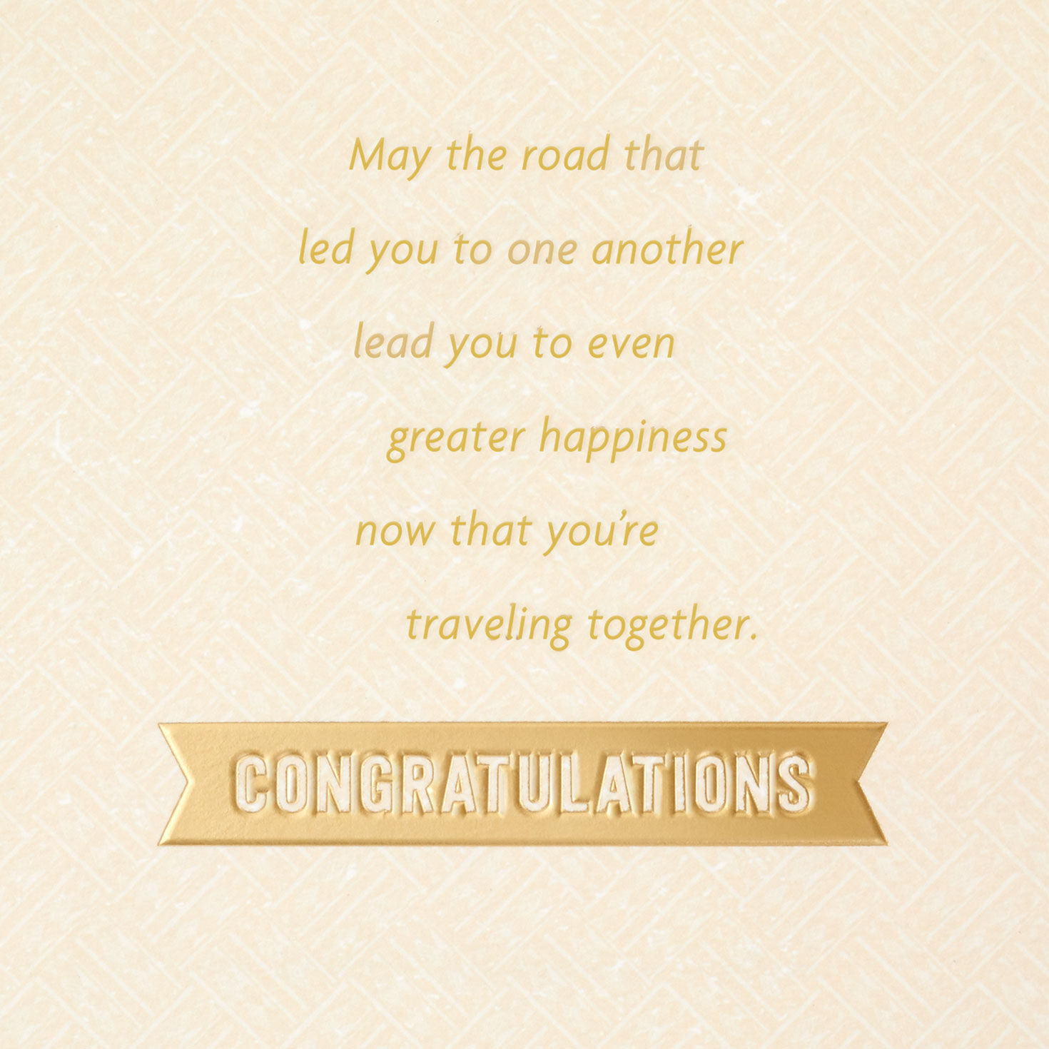 Heart and Gold Rings Wedding Card  image number 3