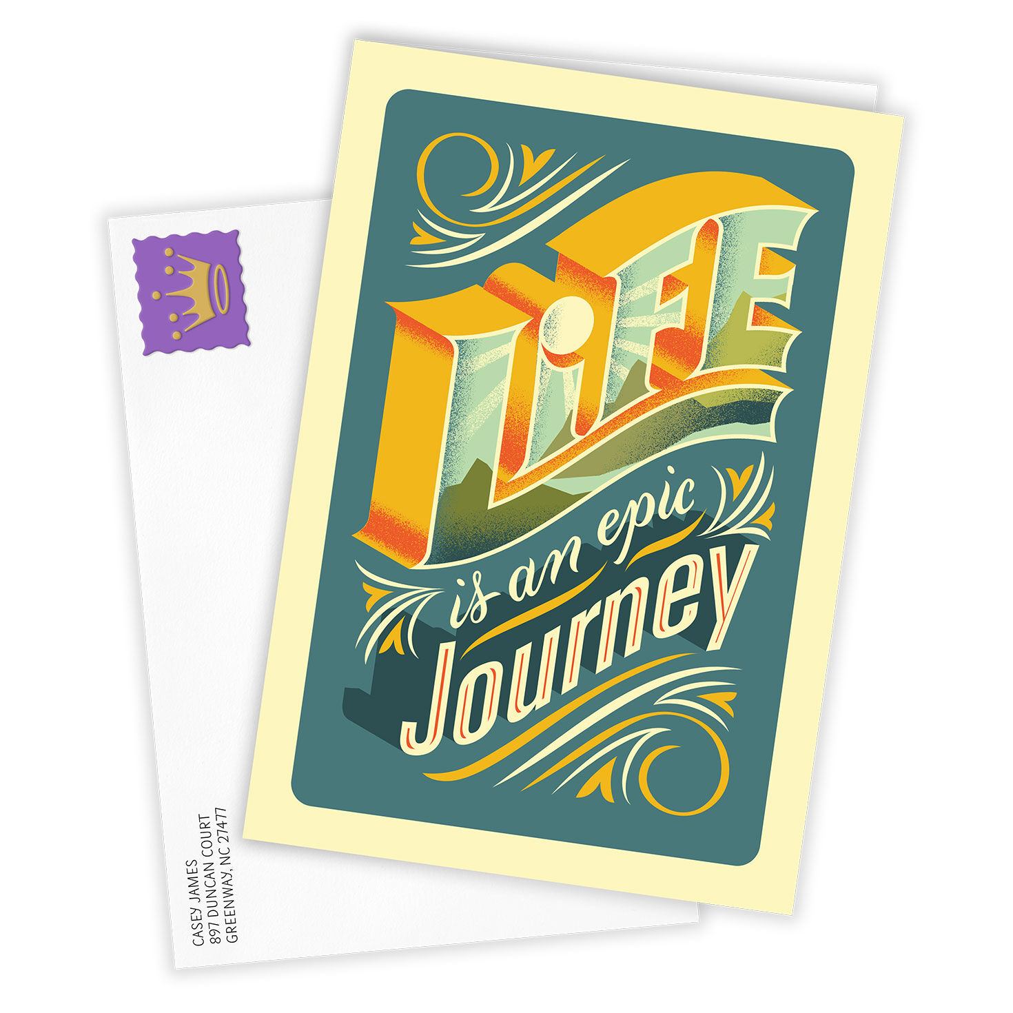 Life Is An Epic Journey Birthday Photo Card, , large image number 2