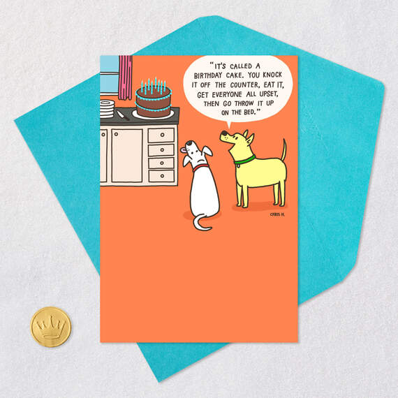 Naughty Dogs With Cake Funny Birthday Card, , large image number 5