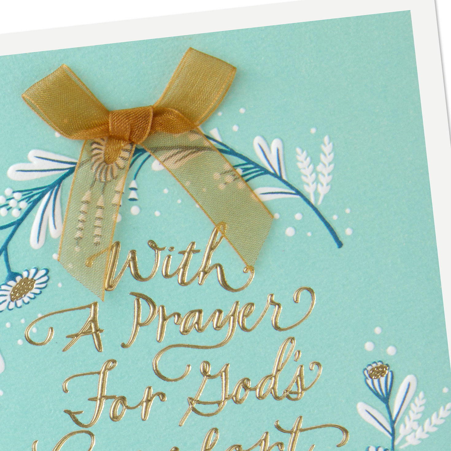 Bird on Pale Green Christian Sympathy Card Card Front Detail image number 5