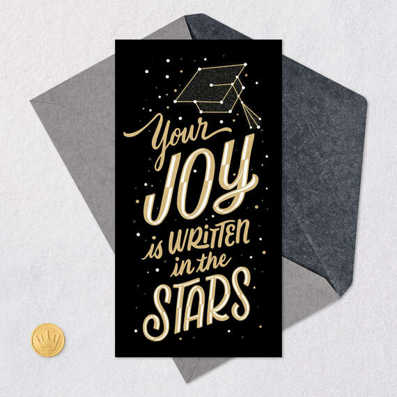 Your Joy is Written in the Stars Money Holder Graduation Card, , large image number 6
