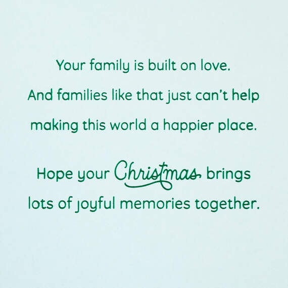 You Make the World Happy Christmas Card for Sister and Her Family, , large image number 2
