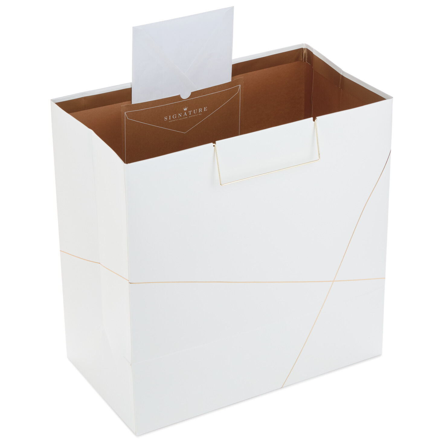 White With Gold Extra-Deep Square Gift Bag, 15" for only USD 7.99 | Hallmark