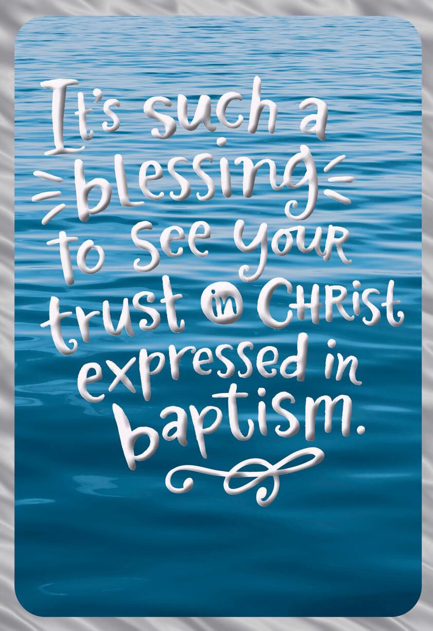 Waves on the Water Baptism Card