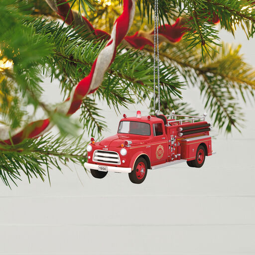 Fire Brigade 1956 Dodge Fire Engine 2023 Ornament With Light, 