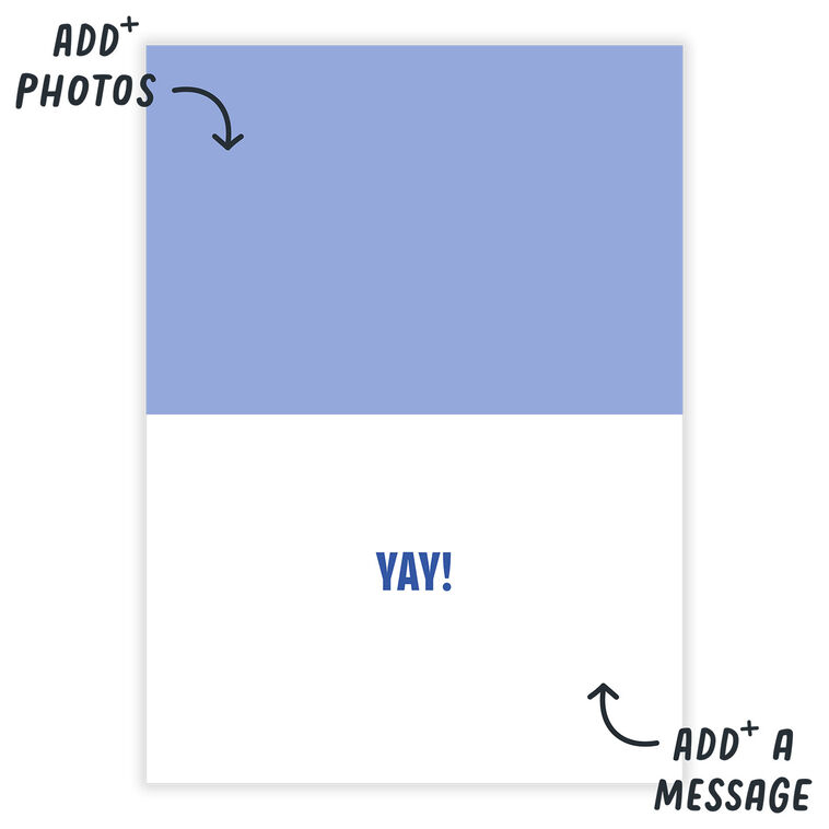 Colored Block Letters Celebrate Personalized Card Open Card indicating personalization image number 3