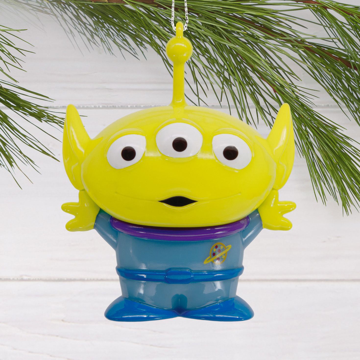 Toy Story Alien Christmas Ornament hanging on tree image number 2