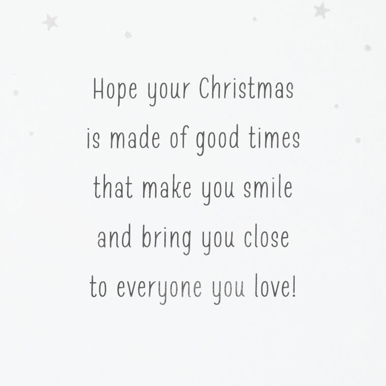 Snow Angel Tree Boxed Christmas Cards Pack Sentiment image number 4