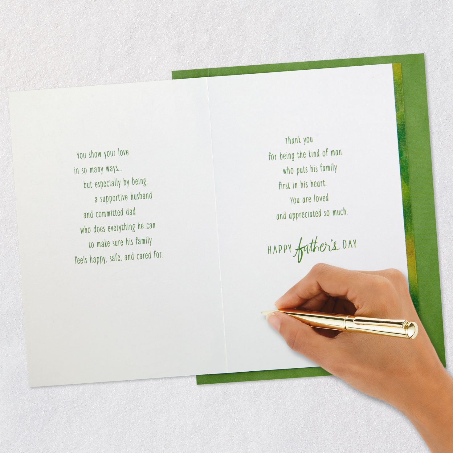 Wonderful Father and Husband Father's Day Card Signing card image number 7